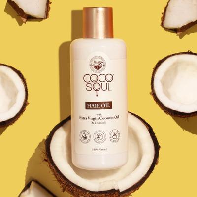 Coco Soul Hair Oil with Extra Virgin Coconut Oil & Viatmin E 200 ml - Hair Oils