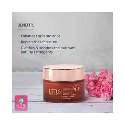 Lotus Professional DermoSpa Bulgarian Rose Radiance & Renewal Night Cream 50 gm - Night Cream