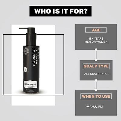 House of Beauty Hibiscus Oil For Hairfall, Soft Skin, Aids Psoriasis For Body & Hair 200ml - Hair Oils