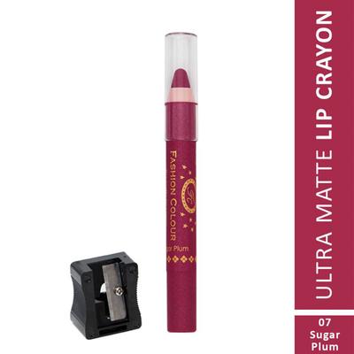 Fashion Colour Lip Crayon, Waterproof, Long Lasting, 7 Sugar Plum 2.8 gm - Lip Crayons