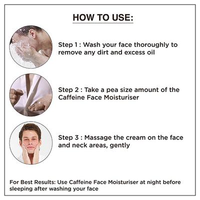 The Man Company Caffeine Face Moisturiser with Coffee Arabica and Shea Butter 50gm - Face Creams