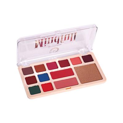 Matt Look 13 Shades Mindful Eyeshadow Baked Highlighter Blush Makeup Palette Smooth Blendable Colors- 01 16.5 gm - Face Palettes