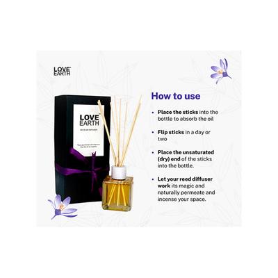 Love Earth Reed Diffuser Lavender Scent with Lavender Extracts 30 ml - Diffuser