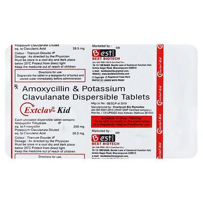 EXTCLAV KID Dispersible Tablet 10's - Bacterial Infections-Pen