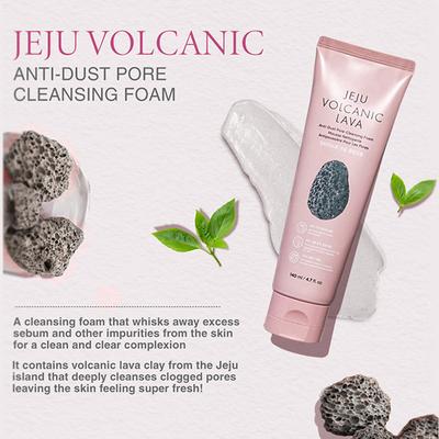 The Face Shop Jeju Volcanic Lava Cleansing Foam 140 Ml - Face Wash & Cleansers