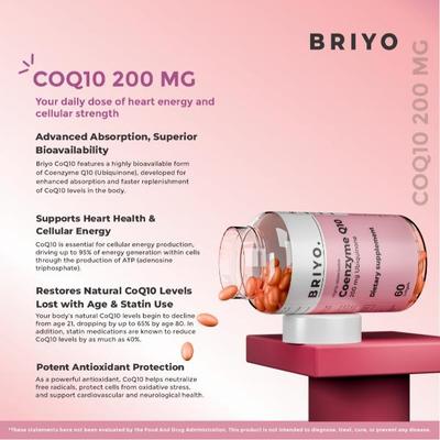 Briyo Coenzyme Q10 200 mg Softgel 60's - Co-Q