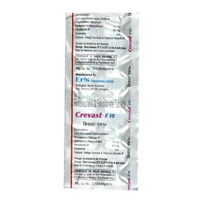 Crevast F 10mg Tablet 10'S - High Cholesterol-Dys