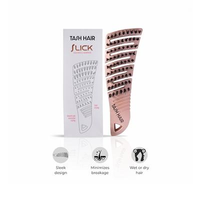 Tash Hair Slick - Portable Detangling Boar Bristle Hair Brush For Wet, Dry, Curly and Straight Hair Gold 60 gm - Hair Brushes