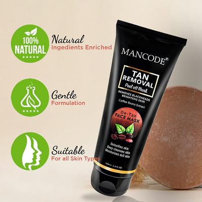 Mancode Tan Removal Peel Off Mask 100 ml - Masks & Peels