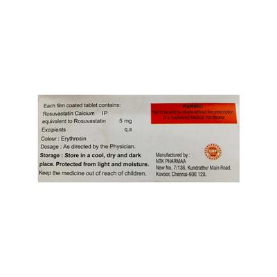 PLEOROSE 5mg Tablet 10's - High Cholesterol-Dys