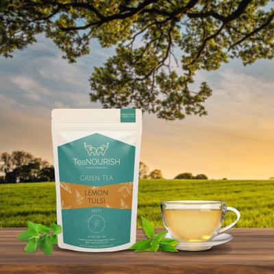 TeaNOURISH Lemon Tulsi Green Tea 100 gm - Teas