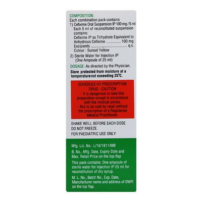 ZIFI 100mg DRY Syrup 30ml - Bacterial Infections-Cep