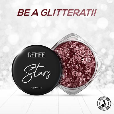 Renee Stars Face and Body Glitter - Rose Gold 5 gm - Eye Shadow Palettes