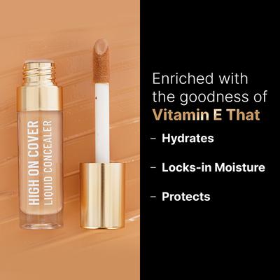 Swiss Beauty Select High On Cover Liquid Concealer With No-Crease Formula - Deep 5.5 ml - Concealer
