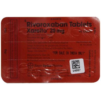 XARELTO 20mg Tablet 28's - Blood Clot-Ant