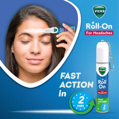 Vicks Roll On For Headaches 8 ml - Roll-On/Patch