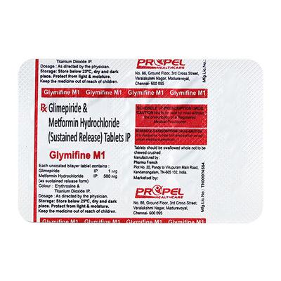 GLYMIFINE M 1 Tablet 10's - Diabetes-Ant