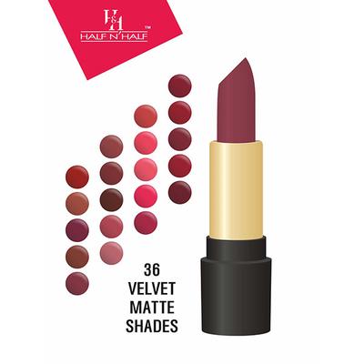 Half N Half Velvet Matte Texture Lipstick My Colour, Velvet - Maroon 3.8 gm - Lipsticks