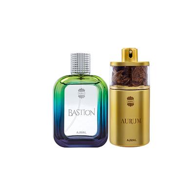 Ajmal Bastion EDP Woody Aromatic Perfume And Aurum EDP Fruity Floral Perfume 175 ml - Perfumes (Edt/Edp)