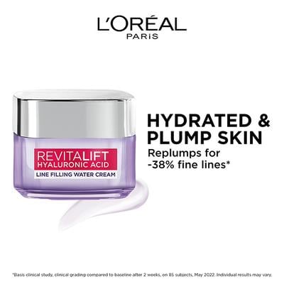 Loreal Paris Revitalift Hyaluronic Acid Plumping Cream Day hydrates And Plumps For Smooth Youthful Radiant Skin 15 ml - Face Moisturizers