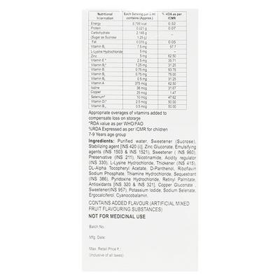 Becozinc H Delicious Mixed Fruit Flavor Syrup 200ml - Supplements-Vam