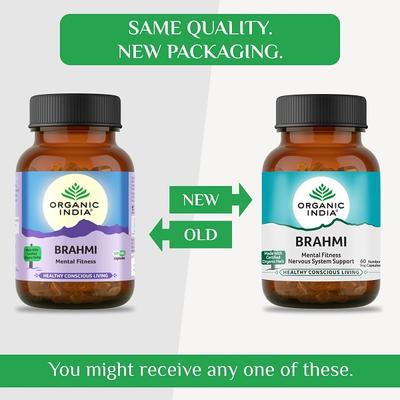 Organic India Brahmi Mental Fitness Veg Capsule 60's - Speciality Medicines