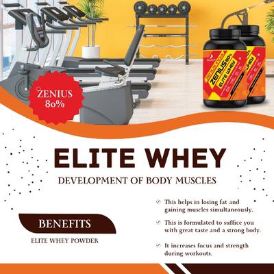 Zenius Elite Whey Protein Powder 1 kg - Whey Proteins
