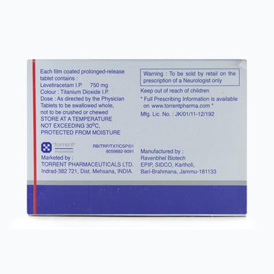 Torleva XR 750mg Tablet 10'S - Epilepsy/Convulsion-Ant