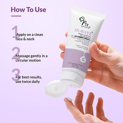 Fixderma Durave Radiance & Brightening Oil Free Face, Aloe Vera Face Moisturizer for All Skin Type 50 gm - Face Moisturizers