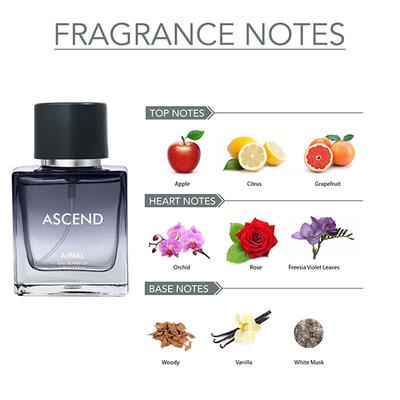 Ajmal ASCEND Eau De Parfum Fougere Perfume Long Lasting Scent Spray Casual Wear Gift For Men 50 ml - Men Perfumes (Edt/Edp)