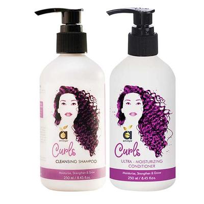 Anveya Curls Shampoo & Conditioner Combo 500 ml - Shampoos