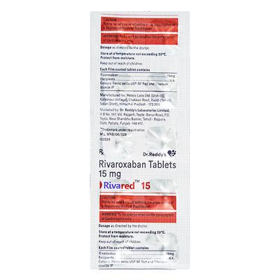 RIVARED 15 Tablet 10's - Blood Clot-Ant