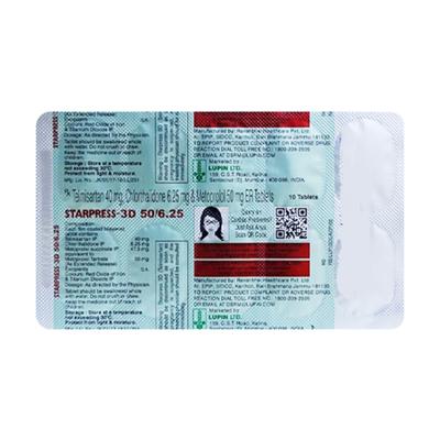 STARPRESS 3D 50/6.25 Tablet 10's - Hypertension-Ana