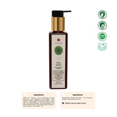 Tvam Facewash - Pomegranate & Honey 200 ml - Face Creams