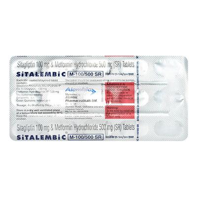 SITALEMBIC M SR 100/500 Tablet 15's - Diabetes-Ant
