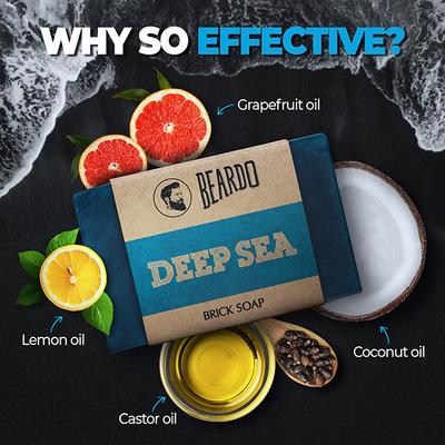 Beardo Brick Soap - Deep Sea 125 gm - Soaps