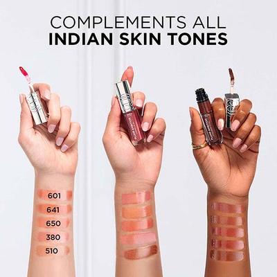 L'Oreal Paris Plump Ambition Hyaluron Lip Oil- 650 Nude Macaron- Plumping Lip Oil 5 ml - Liquid Lipsticks