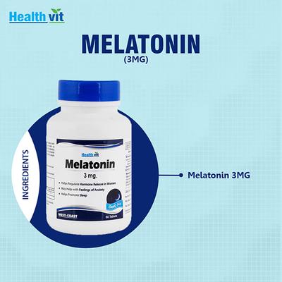 Healthvit Melatonin 3mg Regulates For Sleep Cycle-Tablets 60's - Mental Health