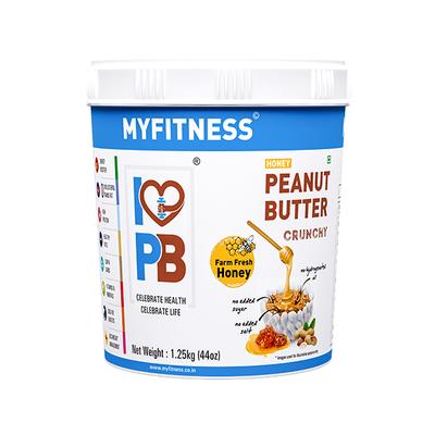 Myfitness Honey Peanut Butter - Crunchy 1250 gm - Nutritional Bars