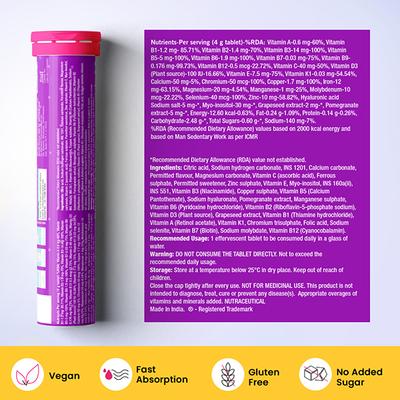 Chicnutrix Beautymins Multivitamin for Women-26 Vitamins, Minerals & Antioxidants - Peach Ice Tea 20 1's - Women Health