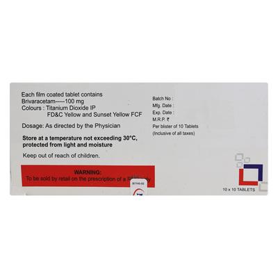 BRIVANEXT 100 Tablet 10's - Epilepsy/Convulsion-Ant