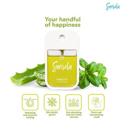 Saniola Hand Sani Aloe & Basil 38 ml - Hand Sanitizer