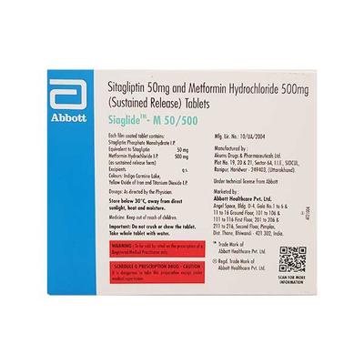 SIAGLIDE M 50/500 Tablet 15's - Diabetes-Ant