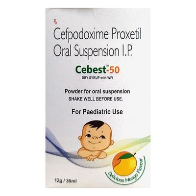 CEBEST 50 DELICIOUS MANGO FLAVOUR Dry Syrup 30ml - Bacterial Infections-Cep