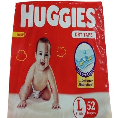 Huggies Dry Tape Diapers (8-14 Kg) L 52's - Diapers & Wipes