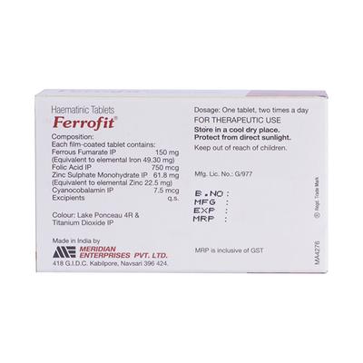 FERROFIT Tablet 10's - Iron Supplement/Anaemia-Vma