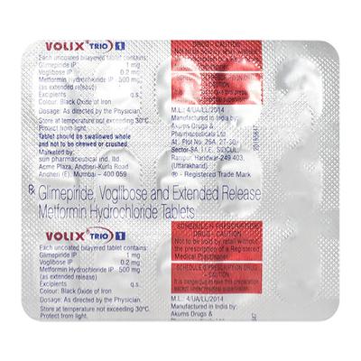 VOLIX TRIO 1 Tablet 15's - Diabetes-Ant