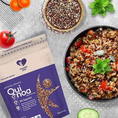 Nourish You Tricolor Quinoa Seeds 500 gm - Nutritional Bars