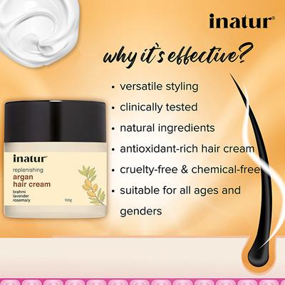 Inatur Moroccan Hair Cream - Argan Oil 125 gm - Hair Creams