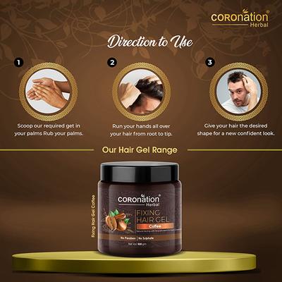 COROnation Herbal Coffee Fixing Hair Gel 100 gm - Hair Gels & Waxes
